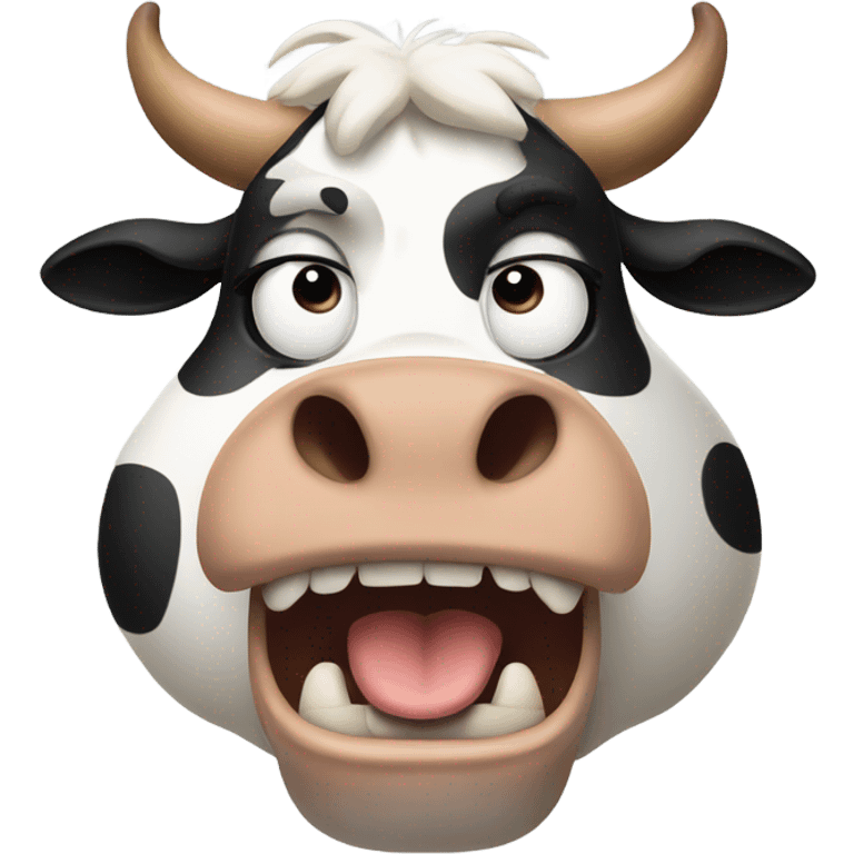 Angry cow emoji