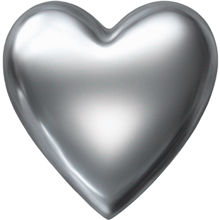 silver chrome heart emoji