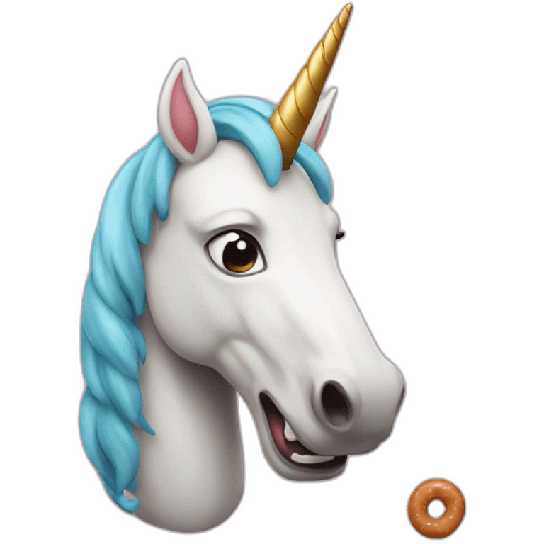 unicorn with sausage as horn emoji