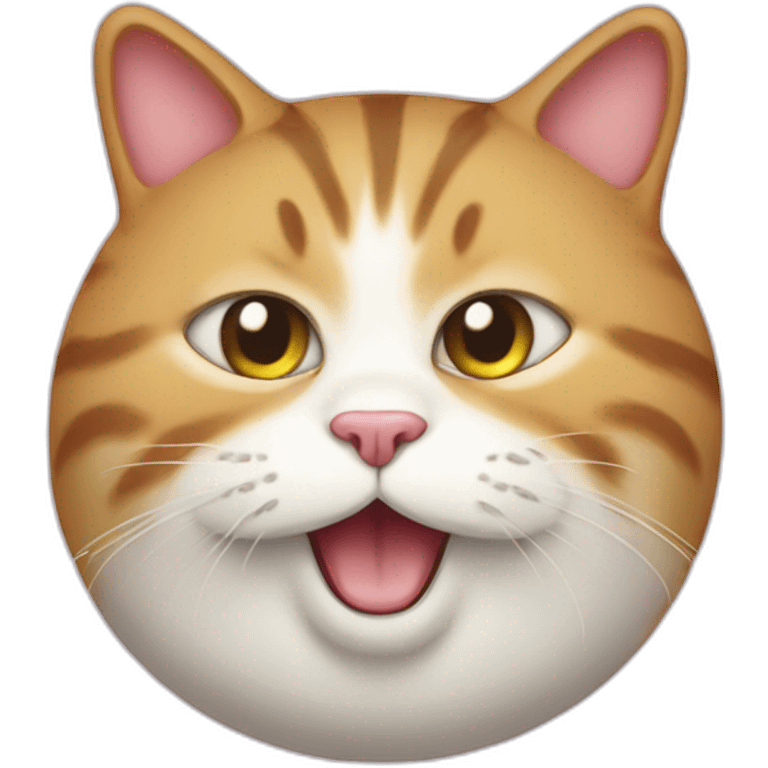 Fat cat in gum emoji