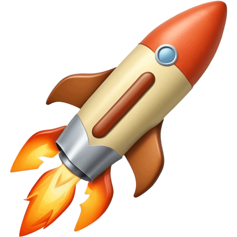 a sausage rocket emoji