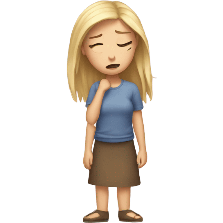 Girl tired emoji