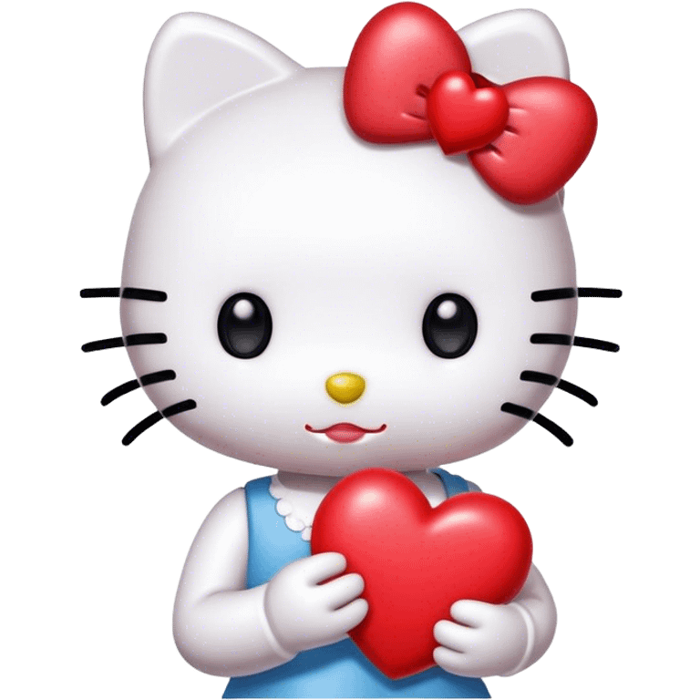 hello kitty holding heart  emoji