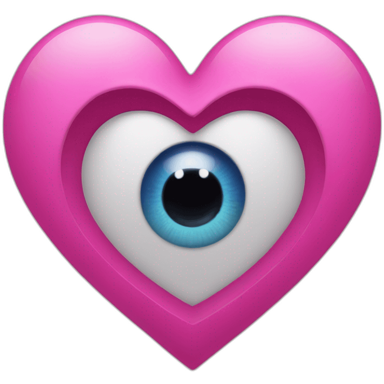 Pink heart with evil eye emoji