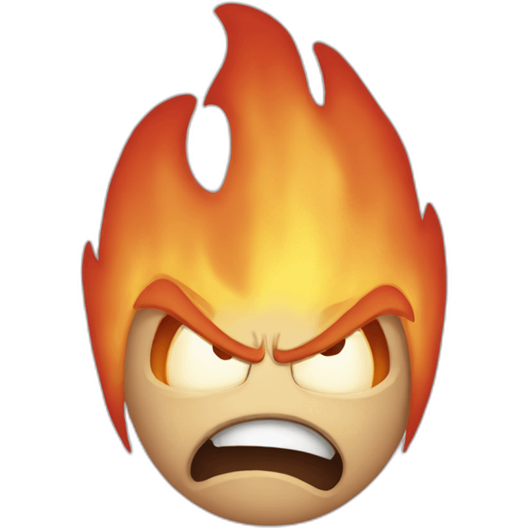 Angry flame emoji