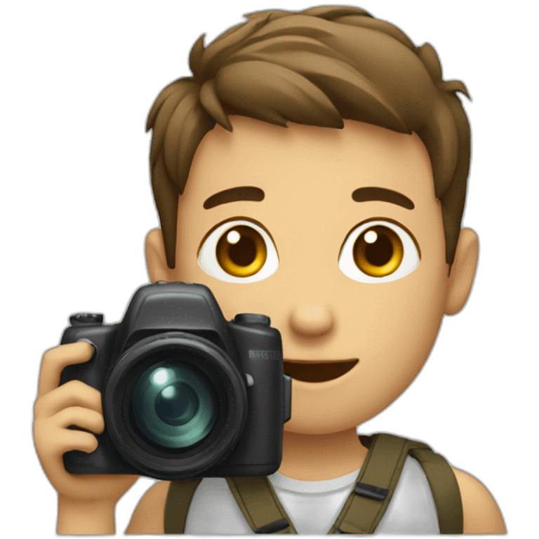 a boy with a camera emoji