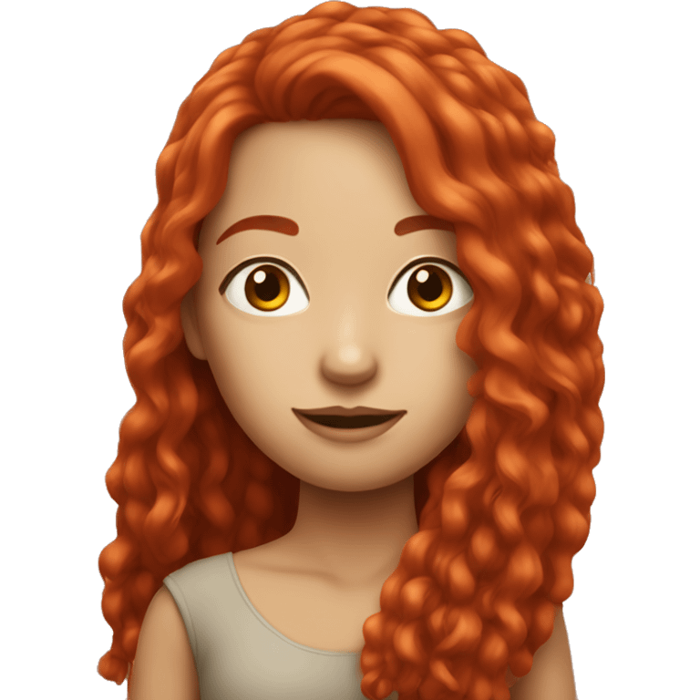 Long red hair girl emoji