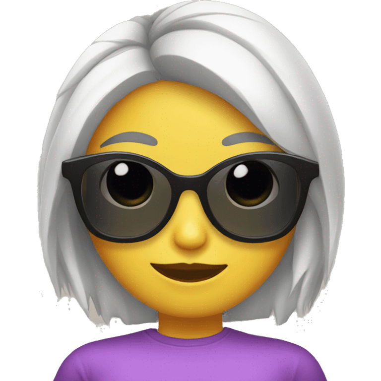 Chica con gafas emoji