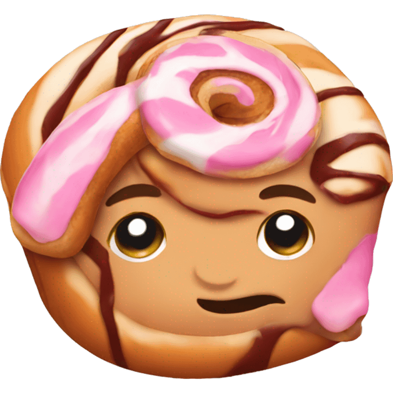 Pink cinnamon roll  emoji