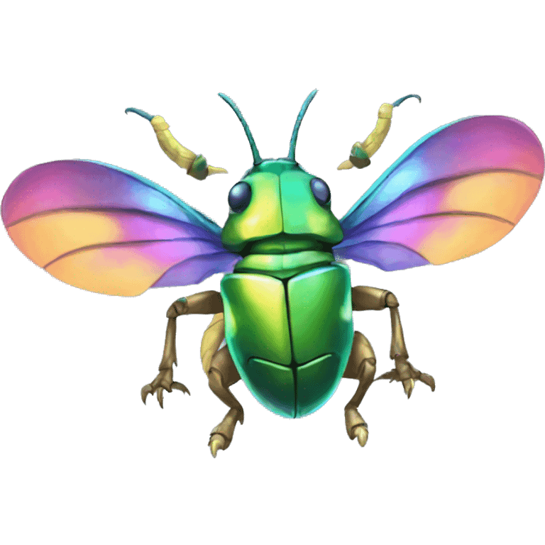 Shiny Colorful Beetle-Dragon-Pokémon Full Body emoji