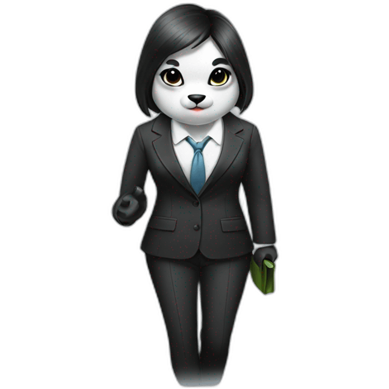 Female Panda is businessman emoji