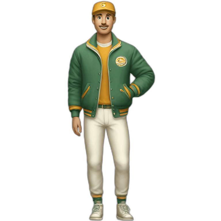 vintage sport clothes for white men emoji