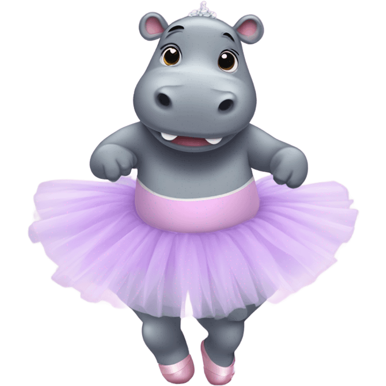 Hippo ballerina emoji