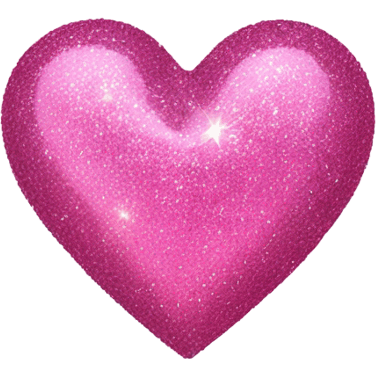 Glittery pink heart emoji