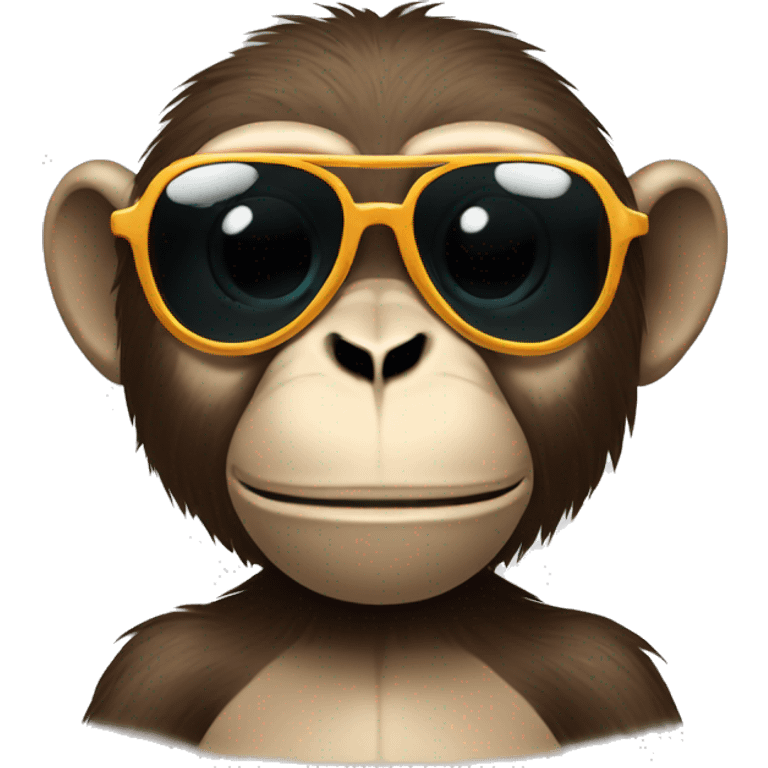 Monkey with a cygarrette and sunglasses emoji