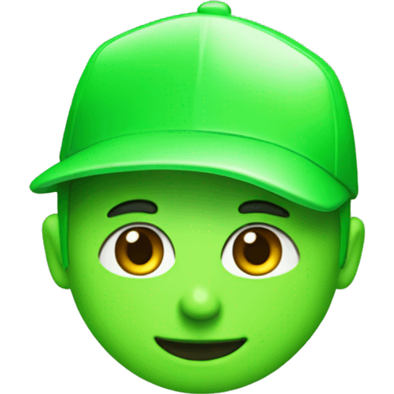 broad green highlighter with cap on  emoji