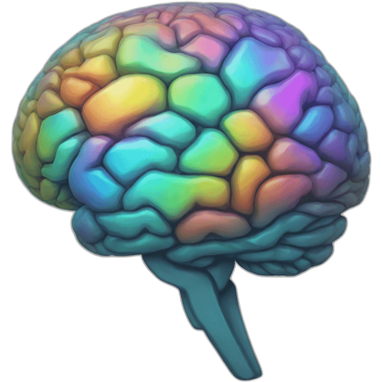 ultra prismatic front brain emoji