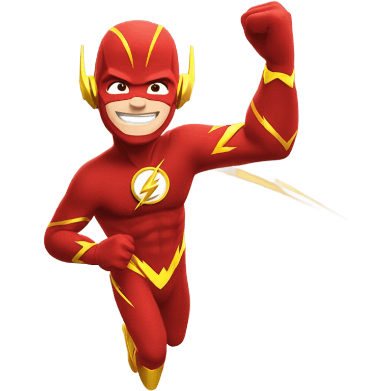 DC Comics the Flash waving hello emoji