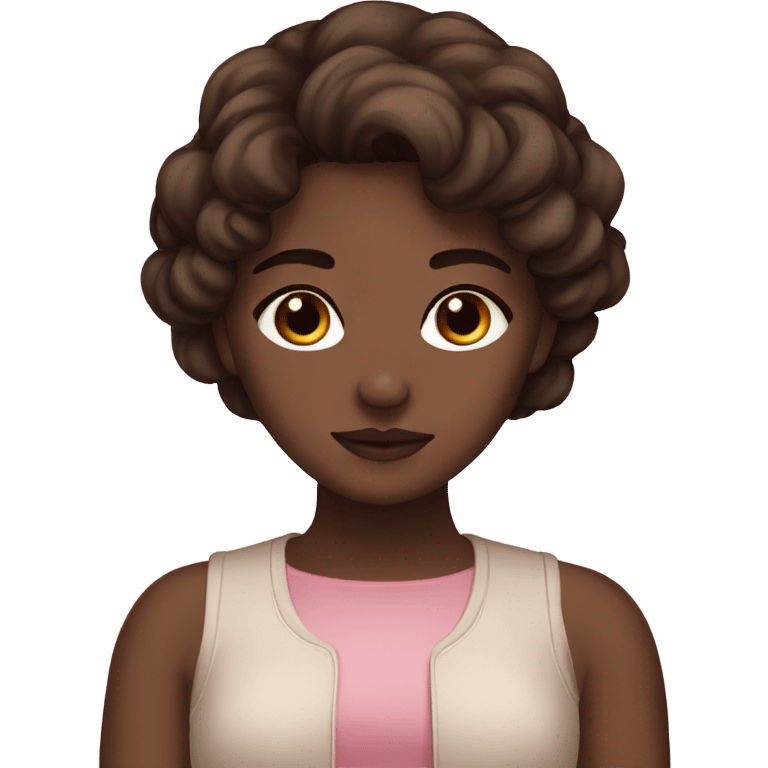 Earthy brown, deep dark brow  hair, feminine, pink, girl, angelic emoji