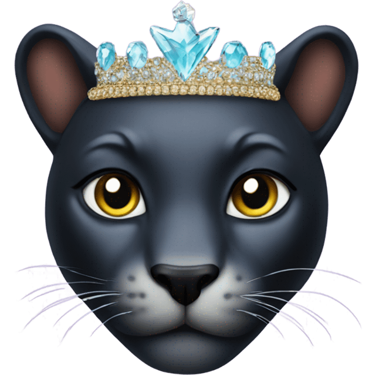 Panther wearing a tiara emoji