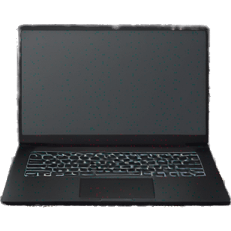 black laptop with galaxy wallpaper emoji