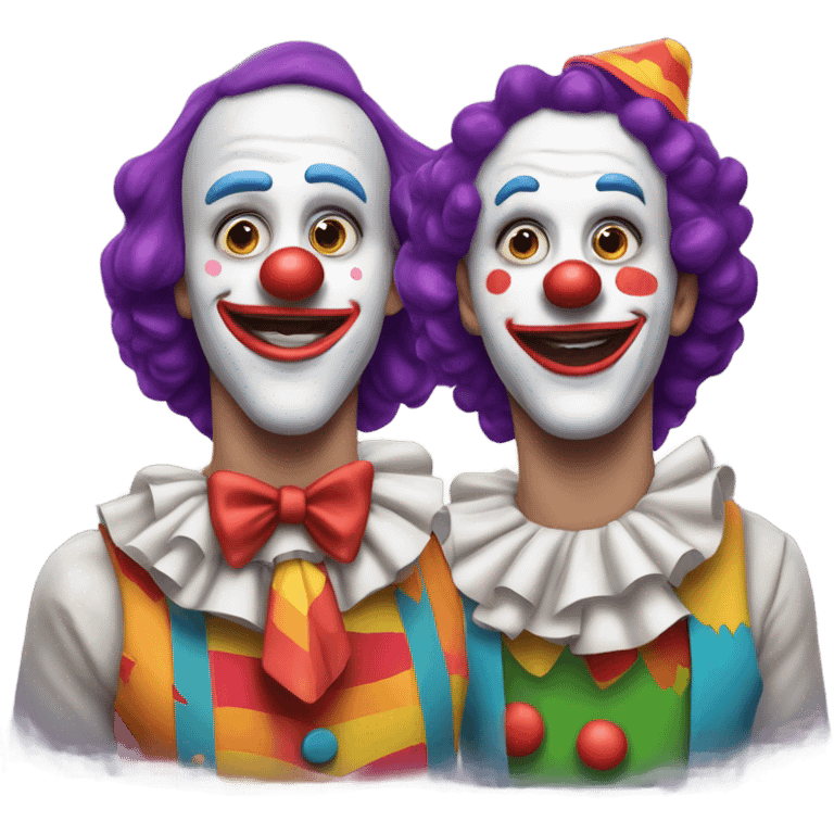 Three clowns  emoji