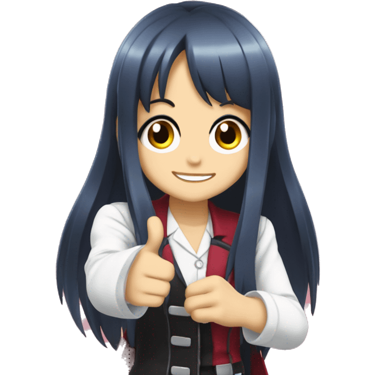 Rias Gremory doing a thumb up emoji