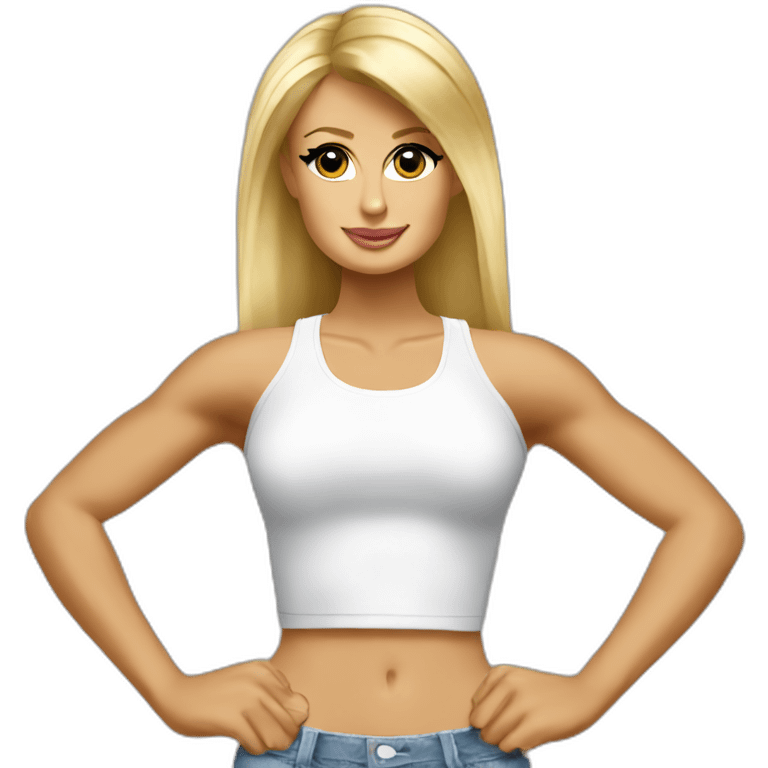 Paris Hilton Muscular emoji