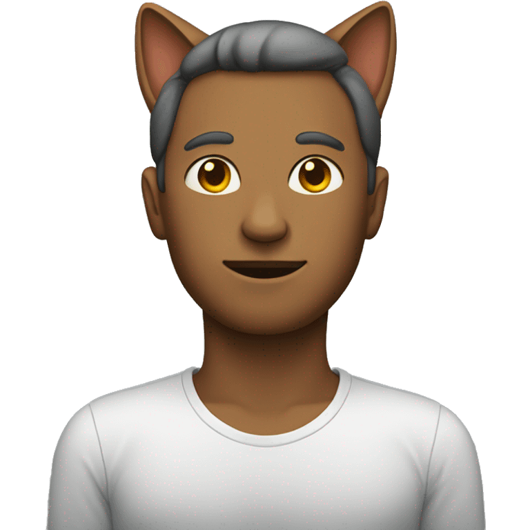 Man head on full cat body emoji