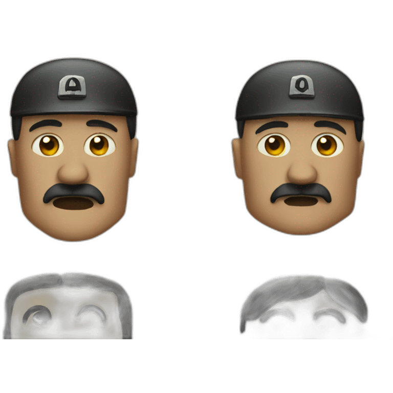 moai and hitler emoji