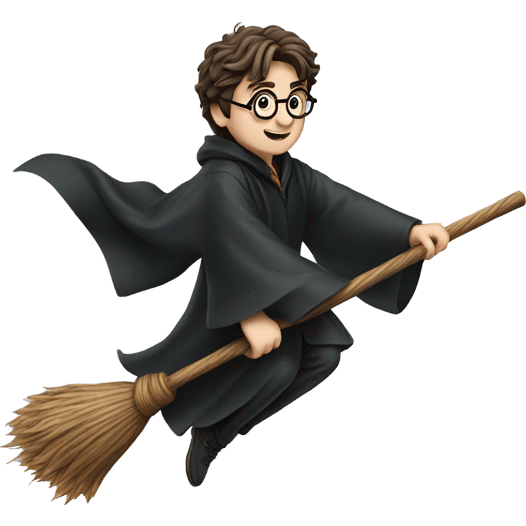 harry potter flying on a broom emoji