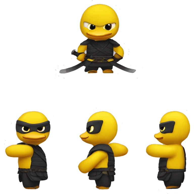 Yellow duck ninja emoji