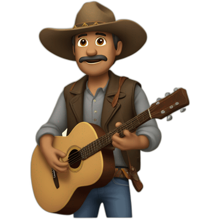 Uncle Pecos jerry with hat and guitar emoji