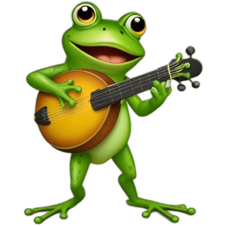 frog playing mandolin emoji