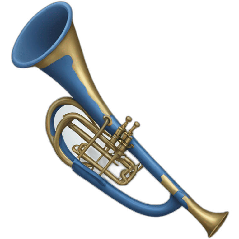 Blue hunting horn emoji