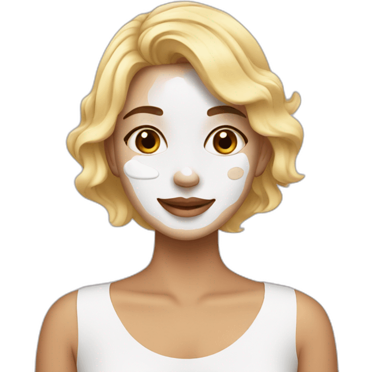 a girl doing her skincare emoji