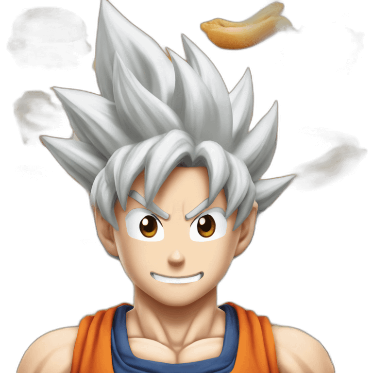 Son Goku avec un menu mcdo emoji