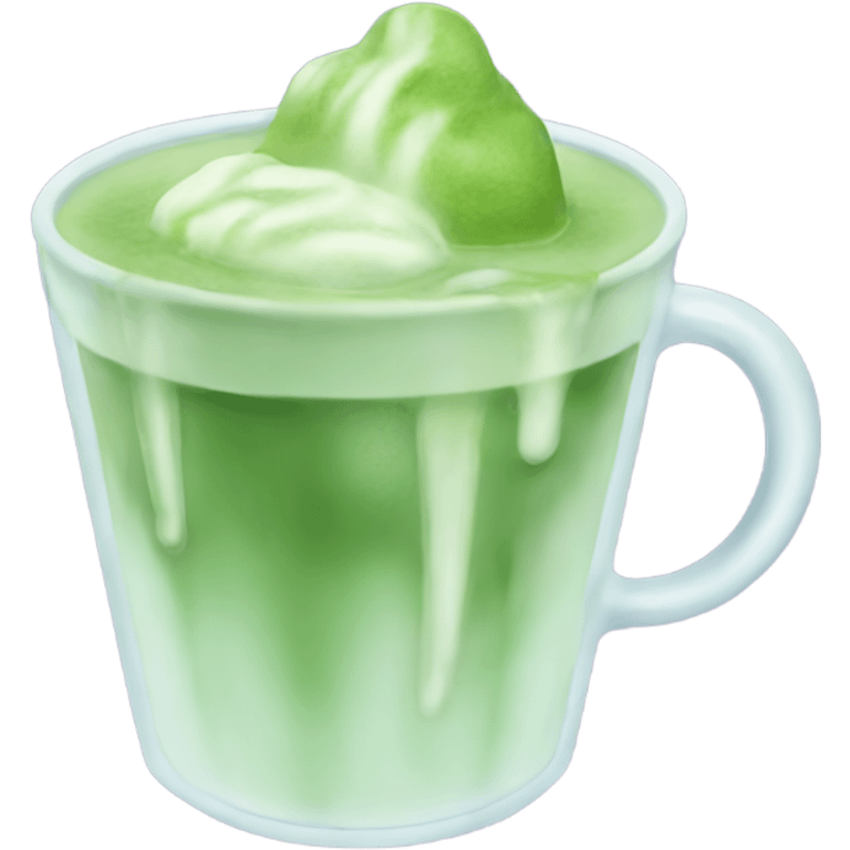 Cup of iced Matcha emoji