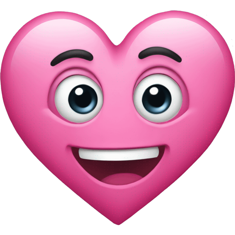 pink heart with eyes and smile emoji