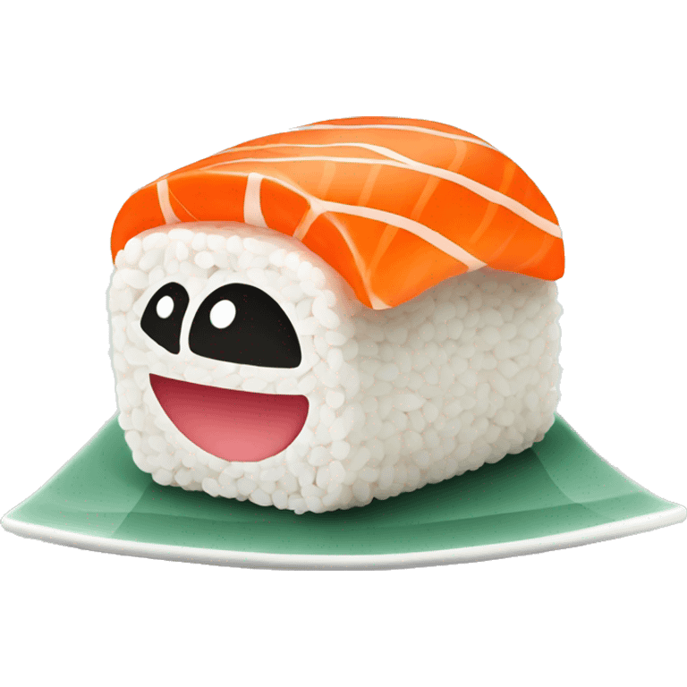 Sushi on a square plate emoji