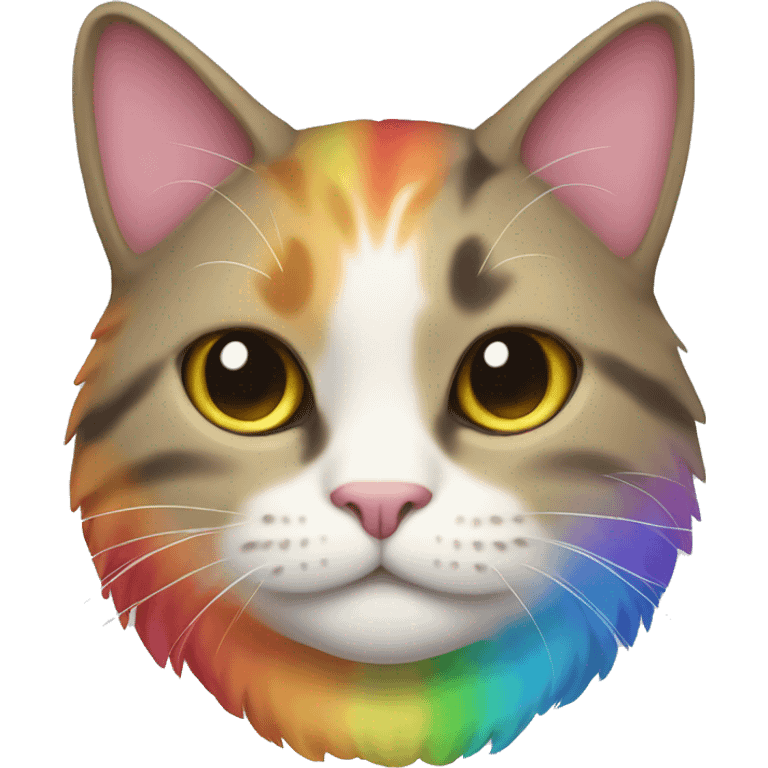 Rainbow cat emoji