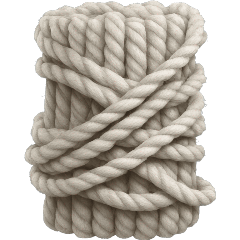 White bundle of rope emoji