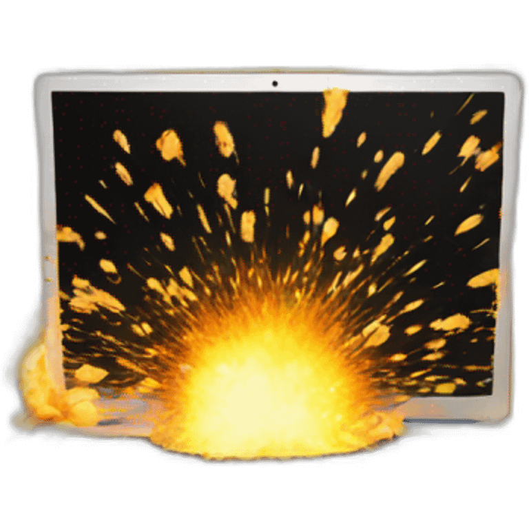 Exploding laptop emoji