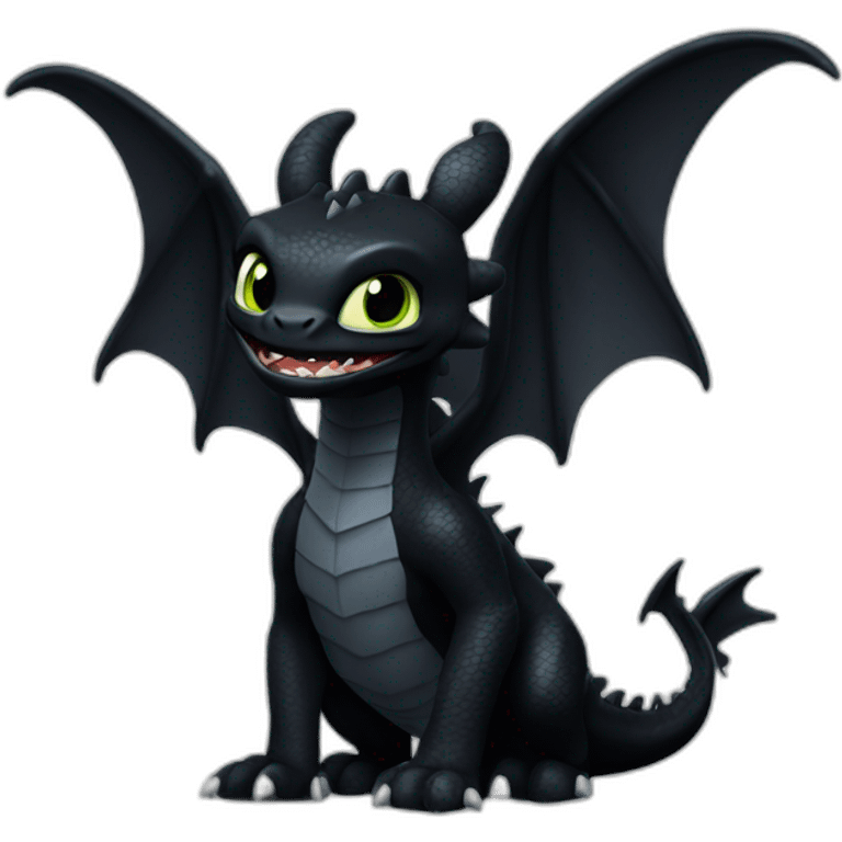 Toothless The Dragon Full Body emoji