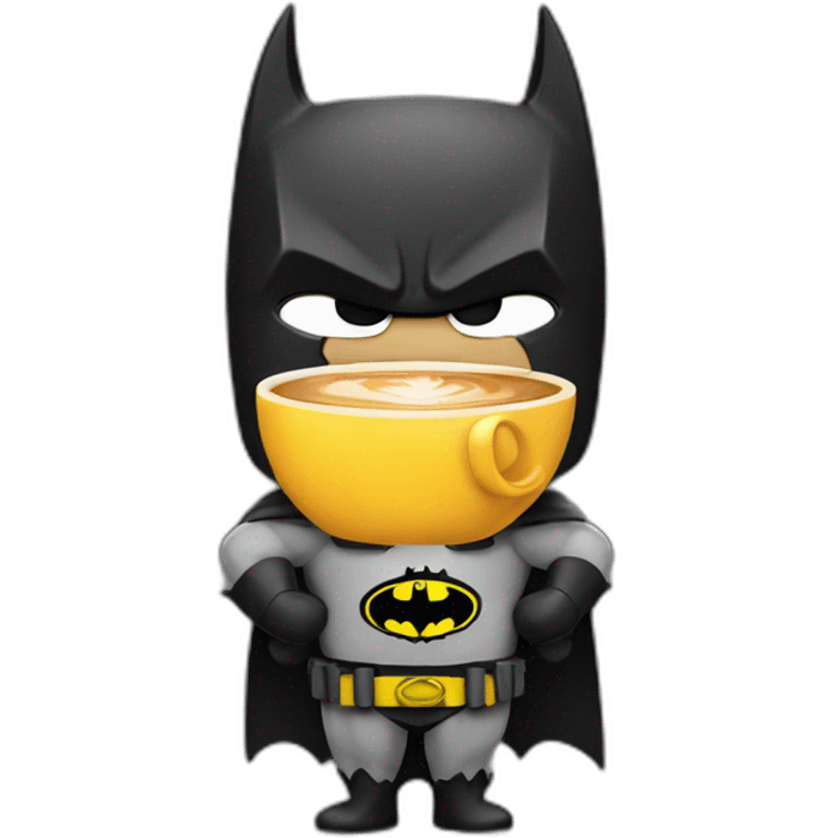 batman with cofee and sun emoji