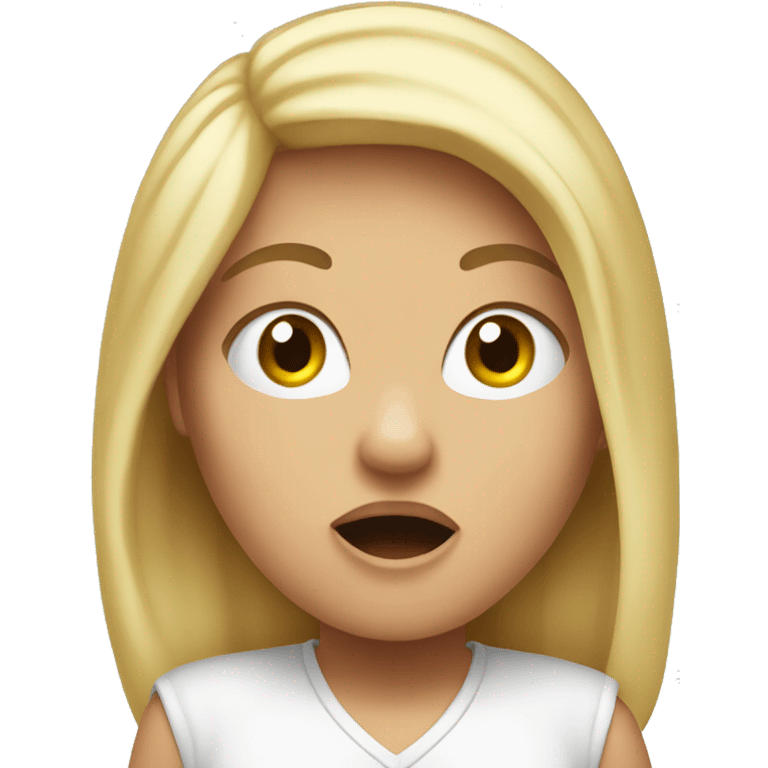 Blonde girl freaking out  emoji