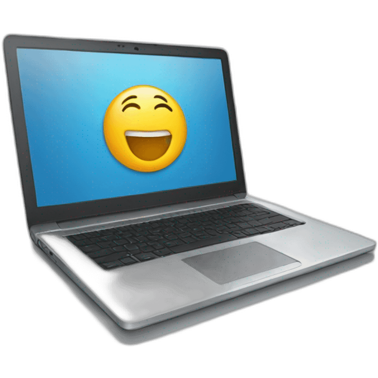 laptop with "</>" on screen emoji