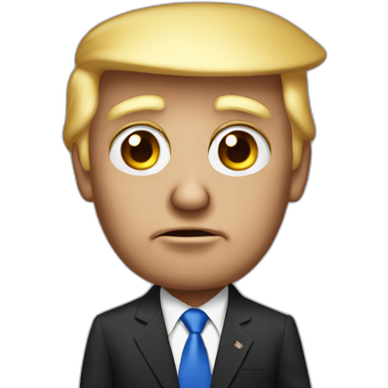 Donald trump with big eye emoji