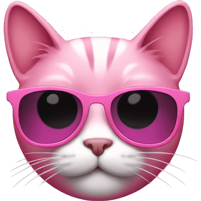 Pink Cat with sunglasses emoji