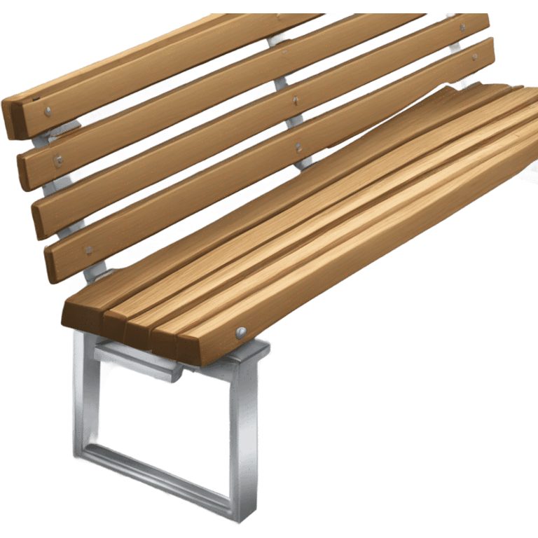 park bench front view emoji